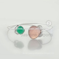 Wholesale Chalcedony Gemstone Bangle 925 Silver Bangles Jewelry